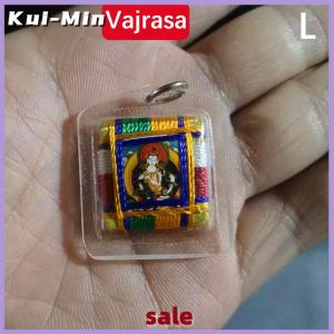 Kui-Min Tibetan Tangka Green Tara Buddhism Keychains Small Pendants Pocket Fengshui Key Chain Decoration