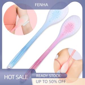 FENHA Multi-Function Lotion Sunscreen Ointment Applicator Silicone Long Handle Body Cleaner Shower Brush Sunscreen Back Applicator