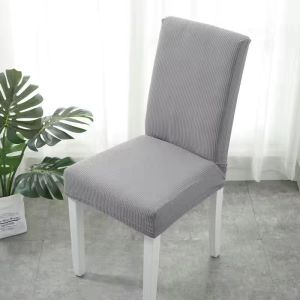 Kerusi ผ้าคลุมเก้าอี้กันน้ําสีพื้นมีความยืดหยุ่นเคสเก้าอี้รับประทานอาหารตกแต่งบ้านโรงแรมงานเลี้ยง