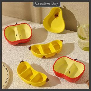 [Creative] Creative Porcelain Dish Korean Style Cute Fruit Shape Ceramic Household Tableware Barbecue Hot Pot Sauce Condiment Dishes