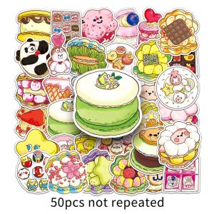50PCS makanan asal kartun comel Macaron Cake Kid Sticker kalis air hiasan Laptop Luggage Mirror Sticker