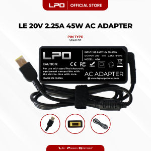 LPO Laptop Charger Adapter 20V 2.25A 45W USB Type Compatible for Lenovo IdeaPad Series IdeaPad Flex