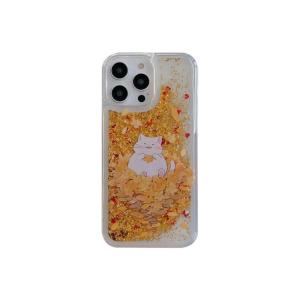 Brilliant Dynamic Quicksand Case for iphone 15 16 17 Pro Max Soft Clear Funda Cartoon Cute Cat Cover Shine Gold Sand Phone Capas