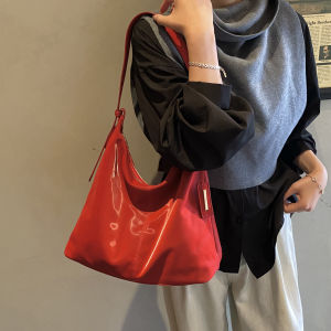 (Custom-made Bag) Red Womens Bag 2025 New Style Niche High-end Womens Bag Large Capacity Tote Bag Shoulder Bag Crossbody Bag