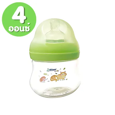 ขวดนมคอกว้าง Attoon Smile ( 4 / 8 ออนซ์ ) ขวดนม ขวดนมเด็ก จุกนมคอกว้าง ขวดนมแรกเกิด
