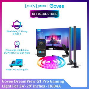 Bộ Dây Đèn LED mở rộng màn hình máy tính và Thanh đèn led RGBIC Govee DreamView G1 Pro Gaming Light H604A (24-32")