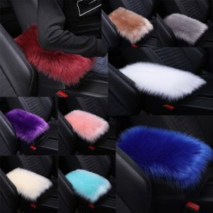 WENSH Thicken Center Console Car Accessories Interior Protection Tool Fitment Car Interior Armrests Storage Box Mats Arm Rest Console Pad Car Plush Armrest Cover Arm Rest Protection Cushion