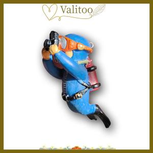 [Valitoo] Kawaii Resin Frogman Aquarium Ornaments Interesting Floating Decoration Simulated Mini Diver Fish Tank Aquarium Accessories