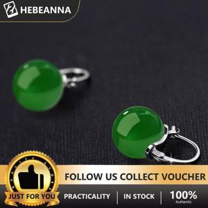 hebeanna ต่างหูลูกปัดหยกสไตล์โบราณต่างหูแฟชั่นอ่อนโยนที่เกี่ยวหูสำหรับผู้หญิงต่างหูย้อนยุคเครื่องประดับของขวัญเครื่องประดับ