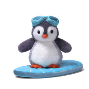 Mchugs lướt sóng chim cánh cụt Thú nhồi bông dễ thương chim cánh cụt trên sóng Hội Đồng Quản trị món quà sinh nhật cho trẻ em người bạn sinh viên Kawaii phòng phụ kiện 7.09 inch