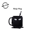 Ninja Mug with Coaster and Spoon Funny Gift from Thumbs Up Brand Tiktok Hot Gift for Boyfriend Japan Style Cup Ceramic Personality Coffee Mug Resistant Teacup Birthday  Gift  Novelty Gift Creative Gift Cool Gift Cute Gift. 