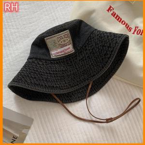 🔥🔥🔥ranghe Retro rửa denim câu cá cap của phụ nữ vành lớn dù để che nắng hat mặt giảm béo UV bảo vệ Mũ bóng chày phong cách Hàn Quốc phiên bản