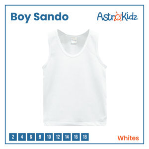 Astrokidz 1pc Sando plain white (BACK TO SCHOOL) Kids Tops Clothes for Boys