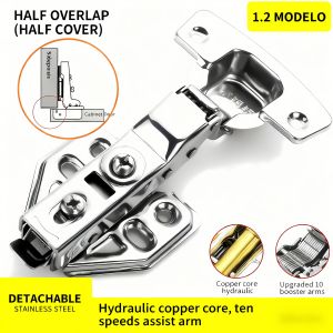 《2PCS》1.2mm Removable Soft Close Cabinet Hinges Hydraulic 304 Stainless Steel Concealed DIY Fast delivery COD