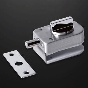 【Local Warehouse】Stainless Steel Glass Door Lock Floor Latch Lock Bolt Ground Lock for Durable and Anti-corrosion Home Improvement Bathroom Office Home Security Keyless Single Bolt Knob Sliding Glass Door Lock Gate Floor Latch