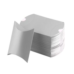 LUMIYA 10/50pcs Buổi tiệc Xmas Ủng hộ đám cưới Túi quà Kraft Giáng sinh Hình dạng gối Hộp kẹo giấy