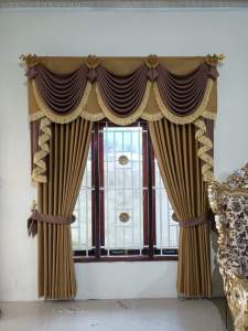 gorden jendela 1 set lengkap/REQUES WARNA/COSTUM/gorden poni gelombang/gorden mewah/gorden jendela