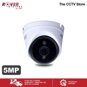 Rover Systems 5MP IP DUAL LIGHT Dome Indoor DARK LIGHT IP Security CCTV Camera 1 Spotlight 1 LED Array AUDIO LINE IN