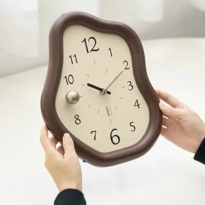 xpkQ Wooden Desk Table Clocks Timepiece Tabletop Room Decoration Accessories Mantel Clock Timepiece Ornament Living Room Showpiece X2Z8B