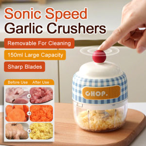 🔥Hot Sale🔥Electric Garlic Beater Sonic Garlic Masher Wireless Electric Garlic Chopper Mini Food Processor For Ginger Onion Blender Meat Grinder Baby Food Maker Rechargeable USB Cordless Garlic Mincer Masher Electric Garlic Chopper
