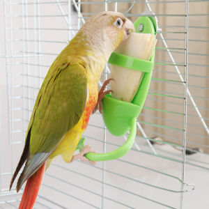 LEI 1Pc Bird Cage Feeding Holder Bird Cuttlebone Holder Vegetable Fruits Cuttlebone Holder For Parrot Budgies Parakeet Cockatiel
