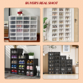 Shoe box organizer hard case with cover Foldable Plastic shoe rack storage Drawer. 