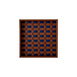 Bàn cờ hiện đại màu xanh da nâu khay đồ trang trí nội thất chức năng cho không gian sống ăn uống