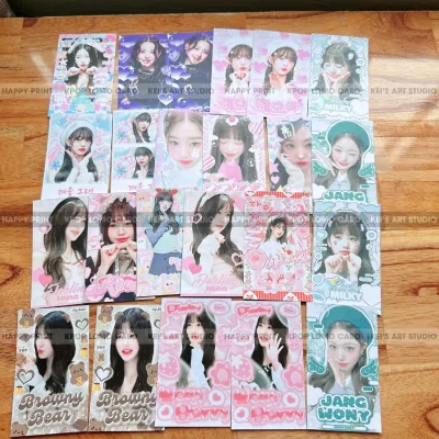 Hộp 50 cái card thiết kế Wonyoung IVE - đọc mô tả (box card des mix 50 mẫu không trùng) mặc định có df sản xuất