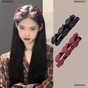 [COD] MINIFRIUT Forehead Flock Braided Hair Clip Accessory New Solid Color Braided Hair Clips Small Fragrant Hair Clip Shredded Hair Bangs Clip