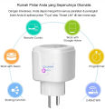 Smart Power Plug WiFi Colokan Steker Pintar untuk Perangkat Elektronik di Rumah Remote Control dari Smartphone EU Plug Voice Control Tuya Smart Life TV Mesin Cuci AC Air Conditioner Pompa Air Microwave Rice Coooker Kulkas Refrigator. 