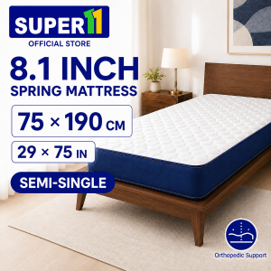 SUPER11 8.1 Inch Pocket Spring Mattress with Comfort Foam Single Double Family Queen PH Local Stock