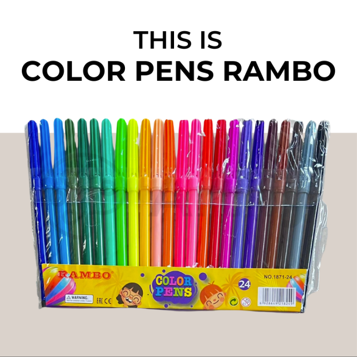 Color Matching Ramboo Rambo Color Pens 6s 8s 12s 24s Colored Pens fineliner pen | Lazada PH