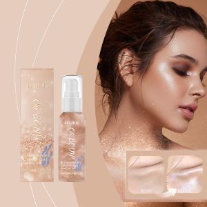 EELHOE Liquid Highlighter Body Bronzer Oil Body Shimmer Charming Liquid Highlight Makeup Cosmetic Body Lotion Face Contour Liquid Highlighter Spray Shimmer Contour Body Shimmer Spray Hair Clothes Glitter Powder Quick Drying Glitter Makeup Cosmetics