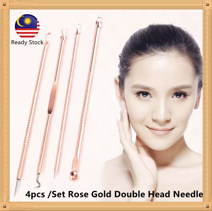 Rose Gold Acne Removal Needle Face Pimple Blackhead Removal Tool Acne