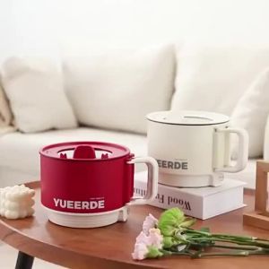 Mini Electric Cooker Non Stick Portable Hot Pot Frying Pan for Steak Multi Ramen Rice Cooker Steamer with Malaysia 3 pin Cable Student Dormitory Noodle Heating Small Power Wok