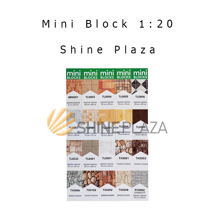 Mini Block 1:20 - Lantai & Dinding - Bahan Maket | Lazada Indonesia