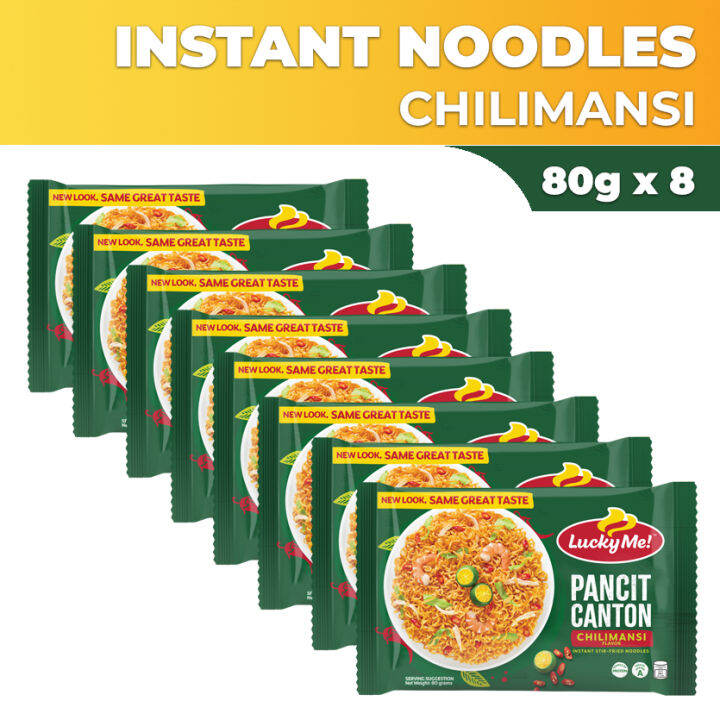 Lucky Me! Pancit Canton Chilimansi 80g x 8 | Lazada PH