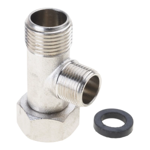 3 Way Port Water Distribution Adapter 7/8Inch Brass Fitting With Rubber Seal for Home Campers Plumbing Systems