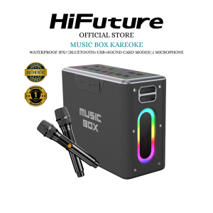 Hifuture Music Box Karaoke Wireless Speaker with 2 Microphone