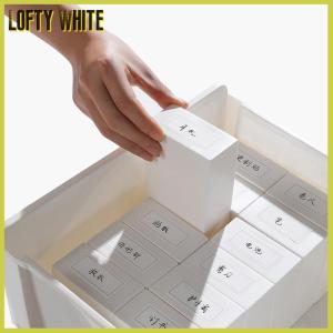 Lofty White ABS Flip Square Storage Box Multifunctional Dustproof Organizer Photocards Sleeves Small Card Film Sorting Simple White Box