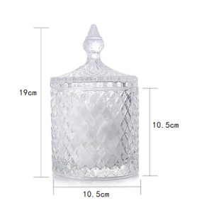 European Glass Candy Cup  Creative Lid Jar Tray Fruit Candy Bucket Storage Biscuit Sugar Snack Tea Coffee Food