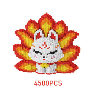 Bricks Nano Block Kartun Jumbo Mainan Balok Susun Besar 3D Micro Block Mikro Blok Nine Tail Fox Korea Mainan Susun Balok Edukasi Anak Diy Bricks