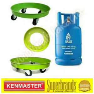 Kenmaster Roda GAS BESI DAN PLASTIK Tatakan Dudukan Tabung Gas Elpiji