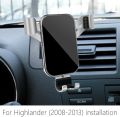 Car Phone Holder for Toyota Highlander 2014 2015 2016 2017 2018 2019 & Highlander Hybrid 2014-19 Auto Interior Accessories Cell Phones Mount Cellphone Mobile Cradle Charging Navigation Bracket. 
