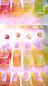 You C 1000 Vitamin Lemon Water Vitamin C Orange //Apple// Mango(Paket hemat isi 6botol X 140ml).