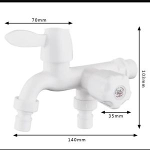 AU Washing machine faucet splitter designed for a single inlet and two outlets with a three-way dual-head multi-functional design for household use