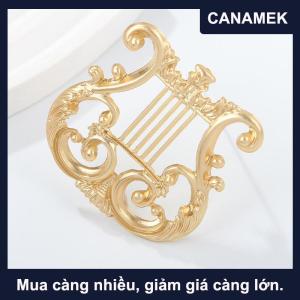 【CANAMEK】 Thời trang cổ điển đàn hạc mạ Vàng Matte trâm cài cho phụ nữ quần áo áo đồ trang sức accessries Quà Tặng
