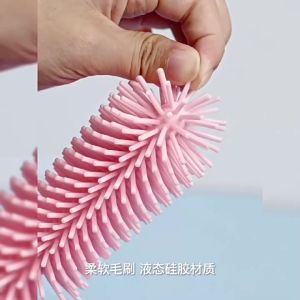 Baby Bottle Brush Set Straw Brush Milk Bottle Brush Cleaner Silicone Cup Cleaning Brush Long Handle