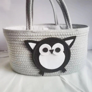 Diaper Caddy Bag Cotton Woven Organizer For Baby Multi-function Reusable Mommy And Baby Bags Baby Diaper Bag Hand-held Baby Shower Basket Portable Foldable Nursery Storage Bin Storage Basket For Toys Travel Diaper Bag