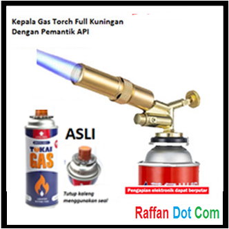 [ COD ] Kepala Gas Torch Full Kuningan Dengan Pemantik API / Gas ...